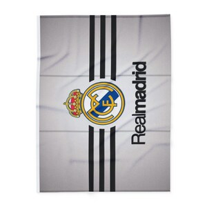 Fleece Blanket, Real Madrid, Cozy Gift Blanket - Soccer Fans, Home Decor, Gift for Him, Winter Blanket, Sports Throw image 4