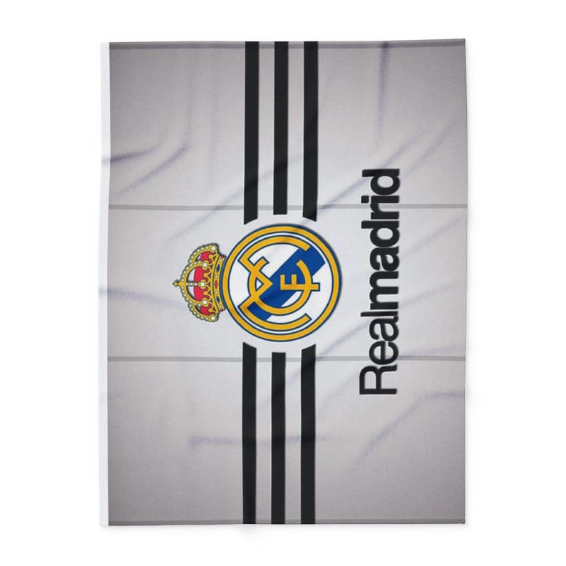 Fleece Blanket, Real Madrid, Cozy Gift Blanket - Soccer Fans, Home Decor, Gift for Him, Winter Blanket, Sports Throw image 4