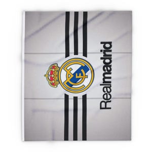 Fleece Blanket, Real Madrid, Cozy Gift Blanket - Soccer Fans, Home Decor, Gift for Him, Winter Blanket, Sports Throw image 3