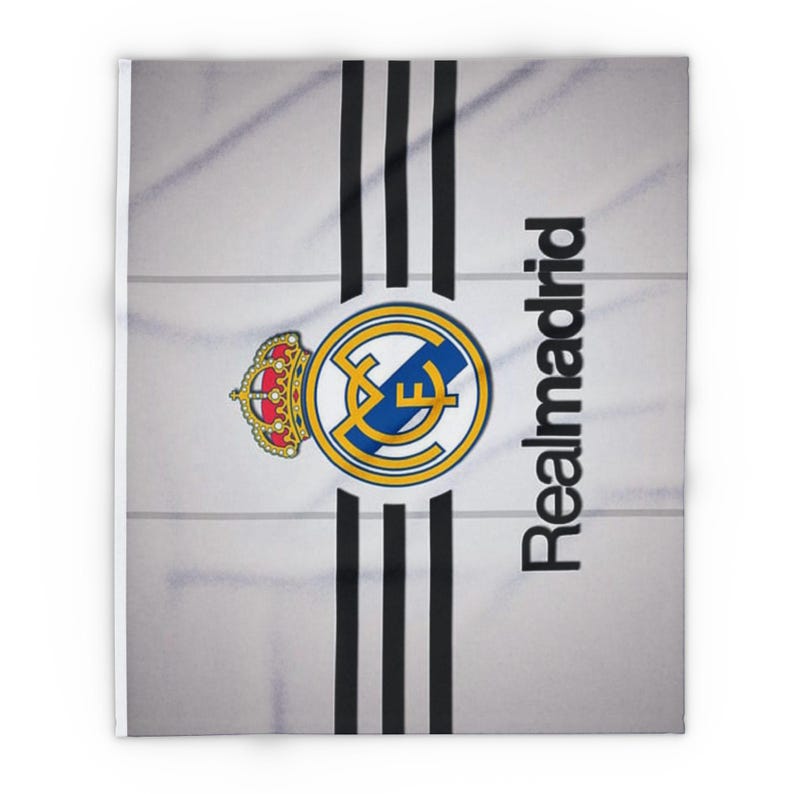 Fleece Blanket, Real Madrid, Cozy Gift Blanket - Soccer Fans, Home Decor, Gift for Him, Winter Blanket, Sports Throw image 3