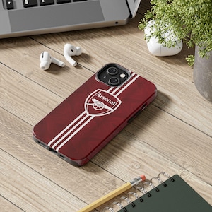Arsenal Soccer Team Tough Phone Case, Red Phone Cover for Fans, Sports Accessories, Protective Phone Shell, Football Gift
