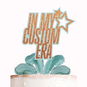 Showgirl Era Custom Sparkling Cake Topper: Bachelorette, Birthday, Girls Night Party Decor