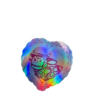 Holographic Cow Sticker
