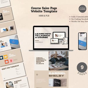 Online-kurs Verkaufsseite Vorlage, Verkauf Landing Page Vorlage, Canva Vorlage, Kursverkaufstrichter, Kursstartvorlage, Kursersteller