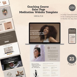 Verkaufsseite Template Canva | Online-Course-Launch-Vorlage | Website Landing Page Template für Canva | Kurserstellervorlagen | Veränderbar