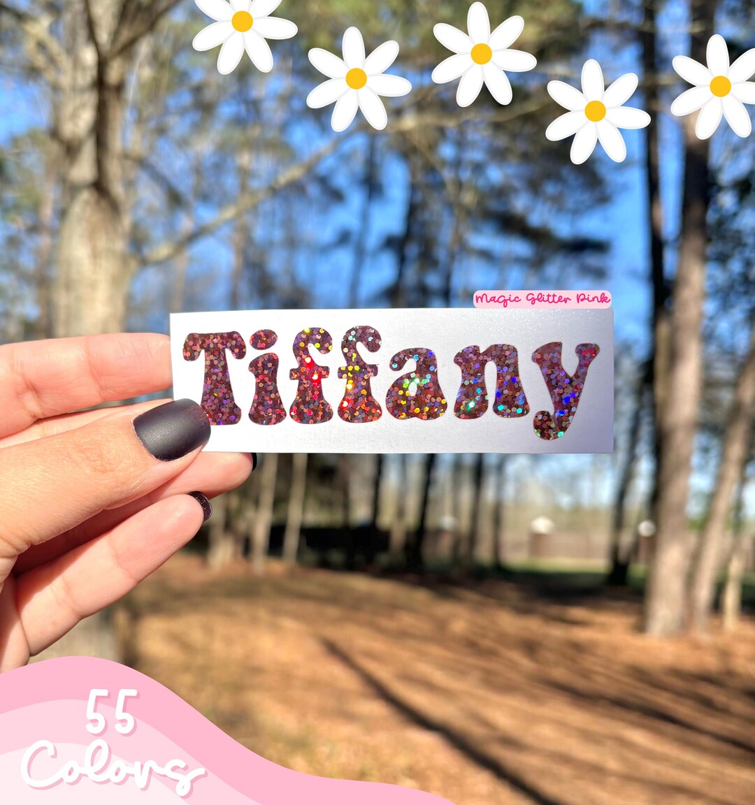 Personalized Glitter Name Sticker for Stanley Cup | Custom Vinyl Decal ...