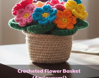 Crochet Violet Flower Pot • Amigurumi Potted Violet • Decor • PDF Pattern