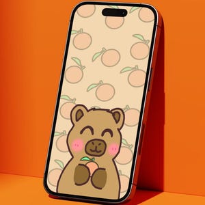 Cute Capybara Phone Wallpaper