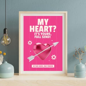 My Heart is Yours Wall Art | My Heart is Yours Art| Love Wall Art | Romantic  Decor | Couple Gift | Romantic Wall Decor | Bedroom Wall Art |