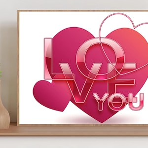 Love You Wall Art for Couples | Couples Love Wall Art | Unique Bedroom Decor | Romantic Canvas Art | Love Art | Romantic Couples Wall Arts |
