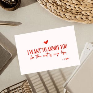 Carte d'anniversaire romantique | Carte de Saint-Valentin | Carte d'amour mignonne | Carte de petite amie de petit ami | Carte mari et femme | Cadeau meilleur ami