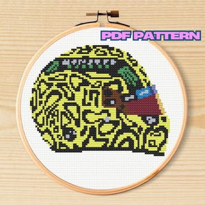 Lando Norris 2024 Helmet Cross Stitch Pattern Instant PDF Download