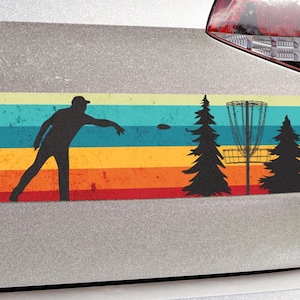 Disc golf vinyl bumper sticker magnet gift for disc golfer car, disc golf accessories gifts for guys, frisbee golf vinyl sticker magnet