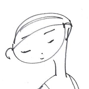 母と子のアート - 8"x10" オリジナルイラストプリント - 線画 - 肖像画 - 女性 - 親 - 母 - 介護者 - 娘 - 女の子 - 愛 - ウォールアート - ギフト