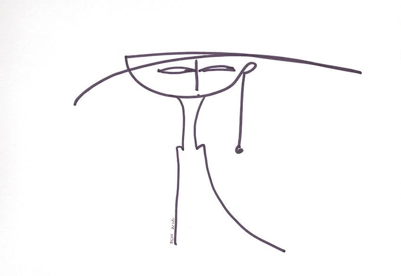 Minimalist Art-Portrait-Line Drawing-Giclee Print of Original | Etsy