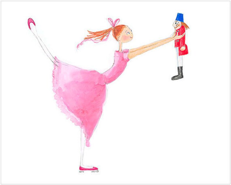 Ballet Dance Art Prints Set 8"x10"-4 Giclee Prints of Original Ar...