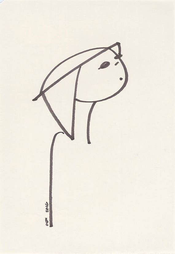 Minimalist Art-Line Drawing -Portrait-Giclee Print of Original Etsy