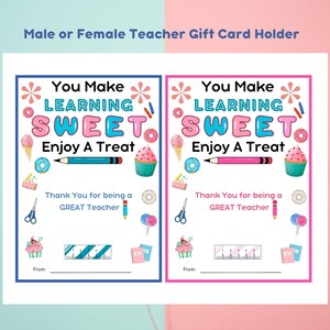 Porte-cartes de remerciement pour professeur, cadeau pour professeur, cadeau de fin d'école, remerciement pour professeur, cadeau pour professeur de garderie, dernier jour d'école