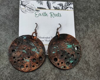 boho style copper earrings