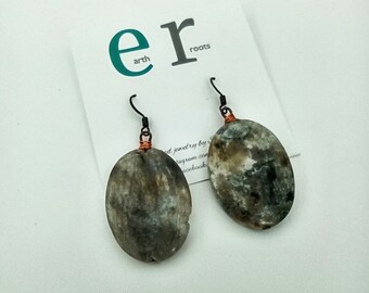 boho style jasper gemstone earrings