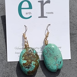 boho style turquoise dangle earrings