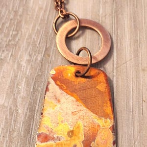 Boho style fire painted copper
