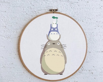 totooo様 Toto Cross Stitch Pattern - Kawaii, Cute, Aesthetic, Mini, Totoro