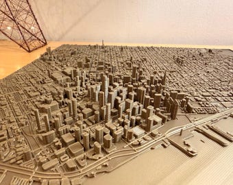 San Franciscos centrum – 3D-utskriven stadskarta (denna är utzoomad)