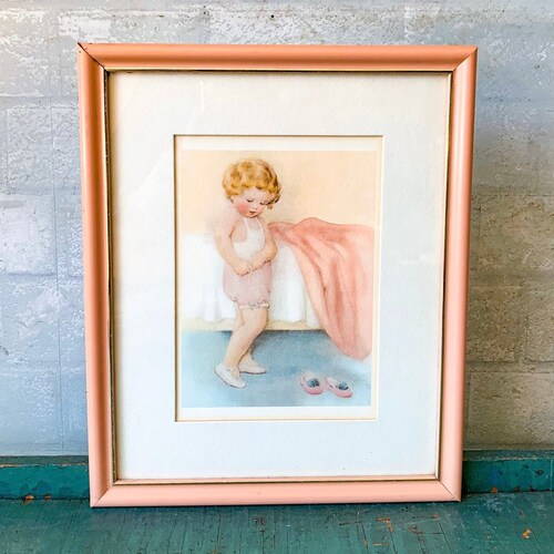 Print of Vintage Nursery Art Image Reproduction girl at Etsy
