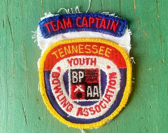 Vintage Team Captain Tennessee Youth Bowling Association Patch Badge