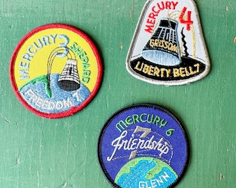 Vintage Commemorative NASA Space Patch - Mercury 3 - Shepard - Freedom 7 - Mercury 6 - Liberty Bell