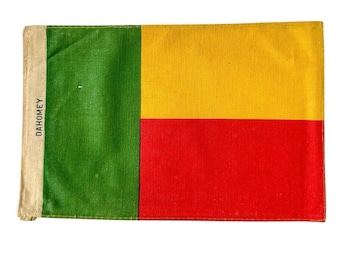 Vintage French Nautical Signal Flag Banner - Dahomey