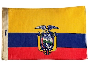 Vintage French Nautical Signal Flag Banner - Equateur - Ecuador