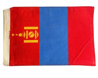 Vintage French Nautical Signal Flag Banner - Mongolie - Mongolia