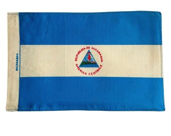 Vintage French Nautical Signal Flag Banner - Nicaragua