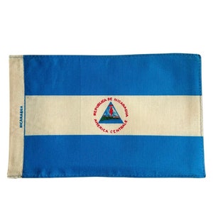 Vintage French Nautical Signal Flag Banner - Nicaragua