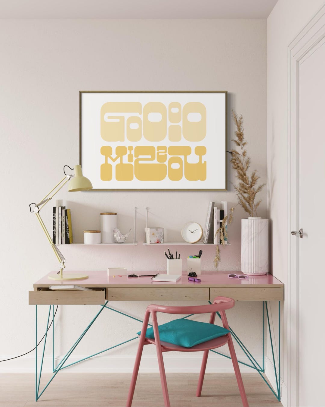 Mizzou Retro Collegiate Poster Bold Typography Digital Print Dorm