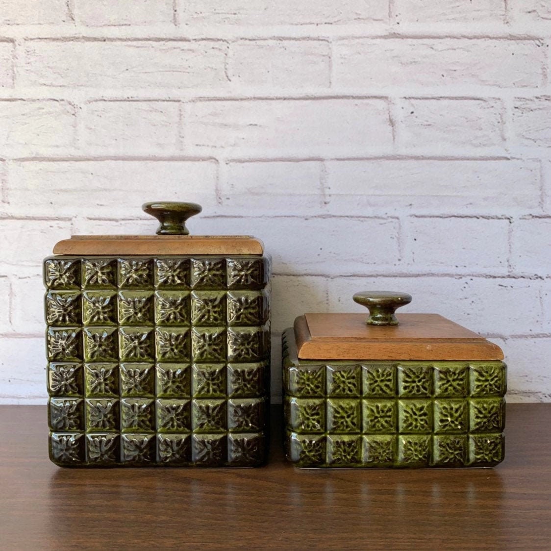 Vintage Kitchen Canisters Counter Canister Set Countertop