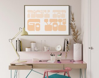 Rocky Top Go Vols Retro Collegiate Poster - Bold Typografie Digitaldruck - Wohnheim Wandkunst - SIC Spieltag Dekor - Moderne College Wandkunst
