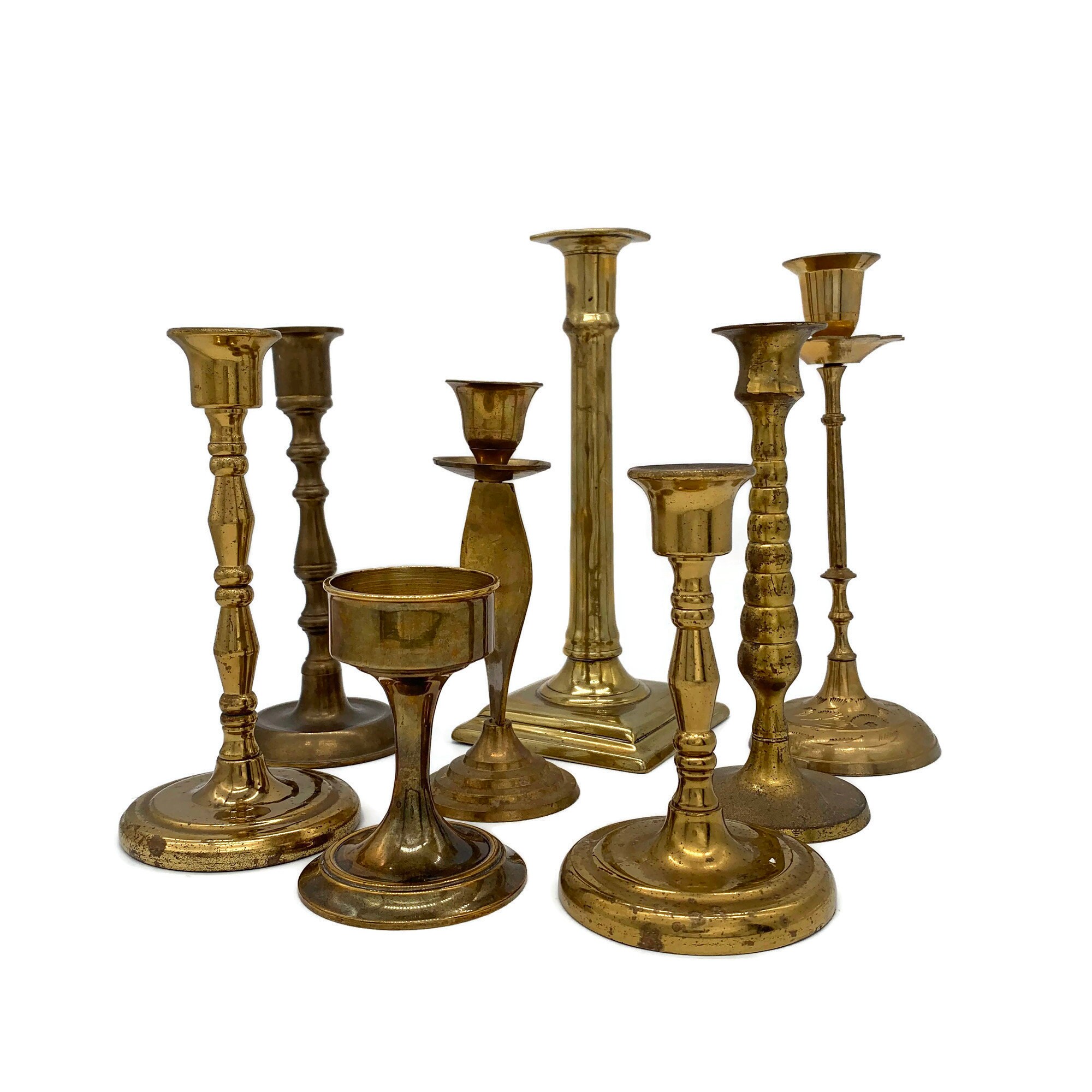 Vintage Brass Candlestick Collection Brass Candle Holder