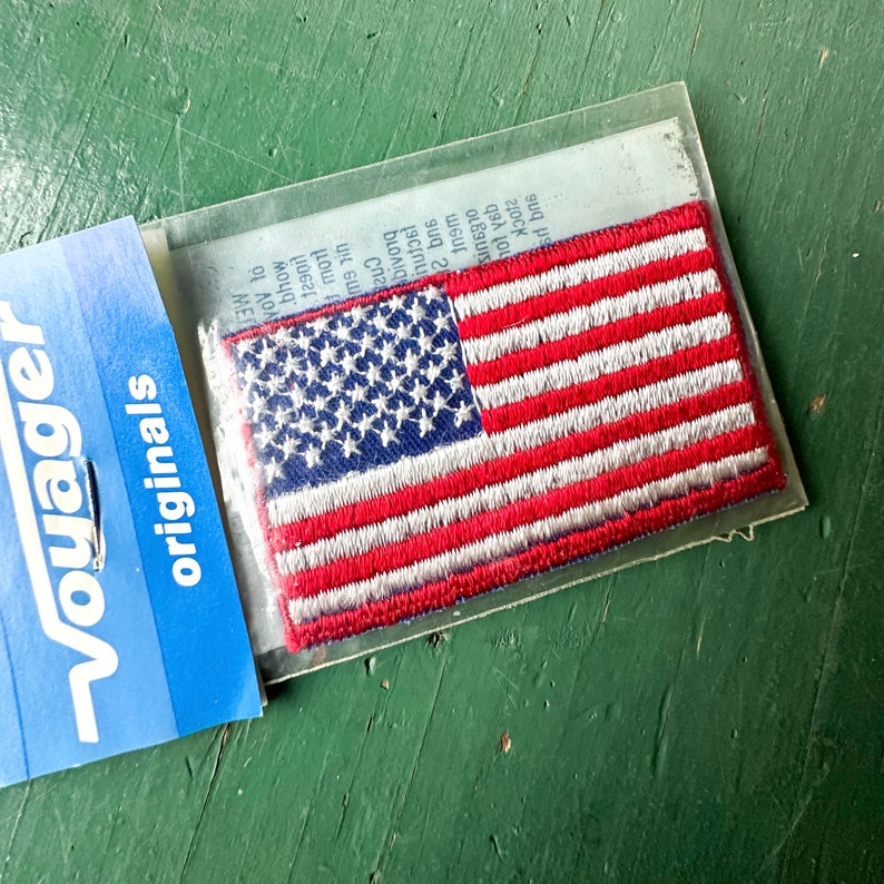 Vintage 1980s USA American Flag Patch by Voyager Originals image 3