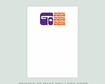 Go Tigers Notizblock | 13x18 Tiger Design | 100 Seiten Vintage-inspirierter Luxe List Pad | Schreibtisch Schreibwaren Geschenk