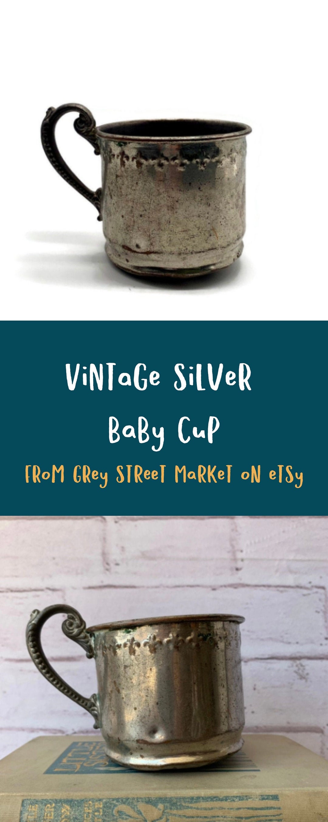 Vintage Silver Baby Cup Silver Copper Metal Baby Cup Etsy