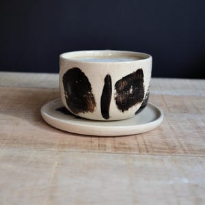 Handmade Coffee Cup, Latte handleless Mug, Minimalist Pottery Tea Cup, Coffee Lovers Unique Gift