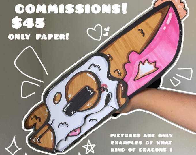 Custom Paper Dragon Puppet Commissions! - Etsy
