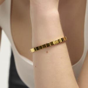 Waterproof Gold Bracelet, Tarnish Free Bangle Bracelet, Statement Jewelry,  Bangle Bracelet, Dainty Bracelet, Gold Jewellery, BG001