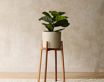 NOVA Tall Handcrafted Reclaimed Wood Plant Stand - Sustainable Wood Home Decor
