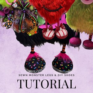 Tutorial para colocar patas de corona de monstruo y zapatos DIY / Guía en PDF para colocar corona de Halloween + Videotutorial
