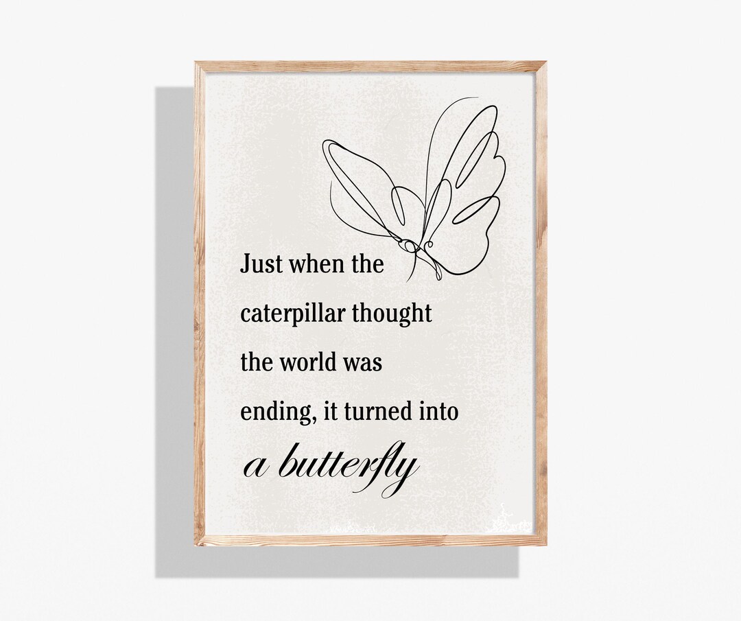 Butterfly Quote Print: Inspirational Wall Art (digital Download). - Etsy UK
