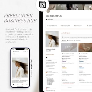 Notion Freelancer Business Template | CRM, Invoicing, Project & Task Manager | All-in-One Solopreneur Toolkit